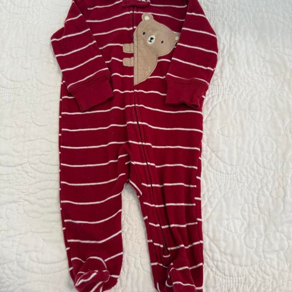 Carter-s Red and Burgundy Sleepsuits-babygrows